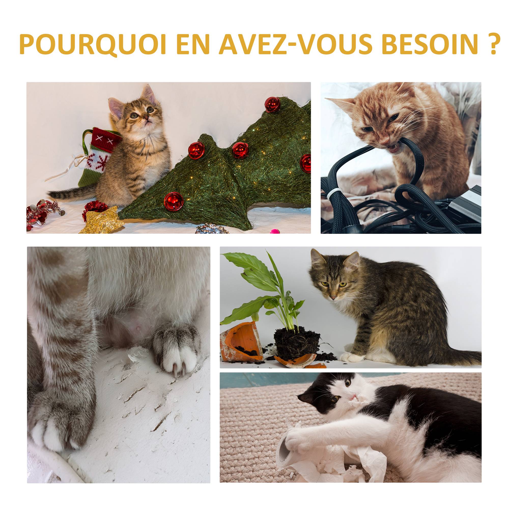 Pawhut - Arbre à chat griffoir grattoir design jeu boule suspendue + demi-arc de massage peluche jute naturelle gris - Imagen 6