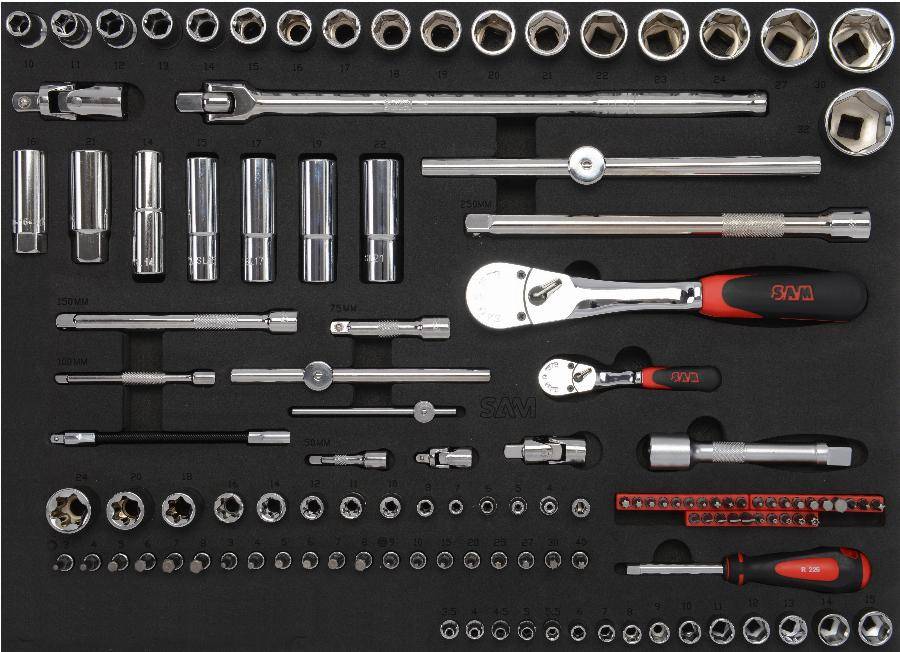 Servante 6 tiroirs + 200 outils de maintenance indus. SAM OUTILLAGE modules mousse - 416-200M - Imagen 2