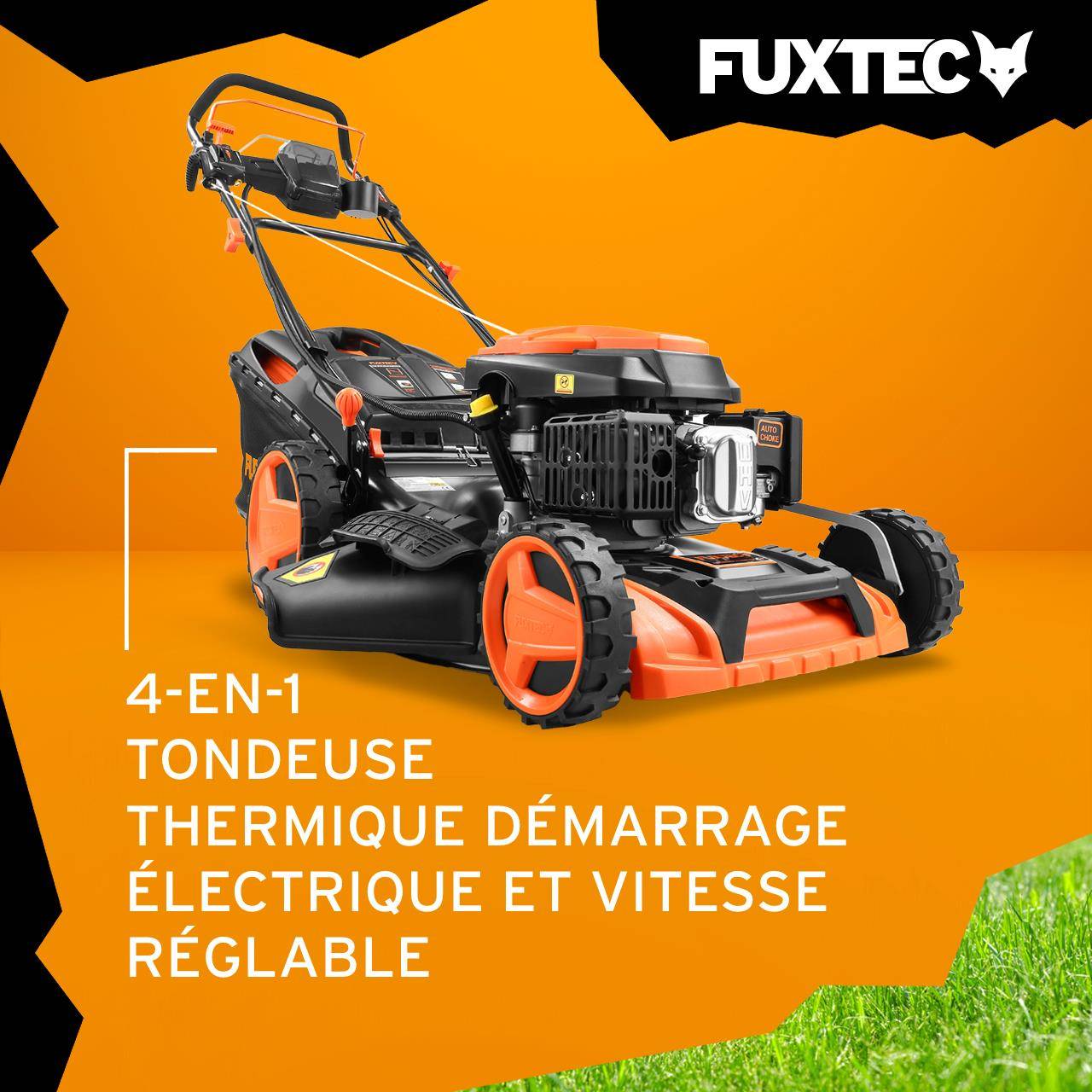 FUXTEC - Tondeuse thermique 196 cm³ autotractée FX-RM5196ESPRO 51 cm bac 60 L démarrage électrique 6 CV – Fuxtec - Image 5