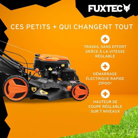 FUXTEC - Tondeuse thermique 196 cm³ autotractée FX-RM5196ESPRO 51 cm bac 60 L démarrage électrique 6 CV – Fuxtec - Image 3