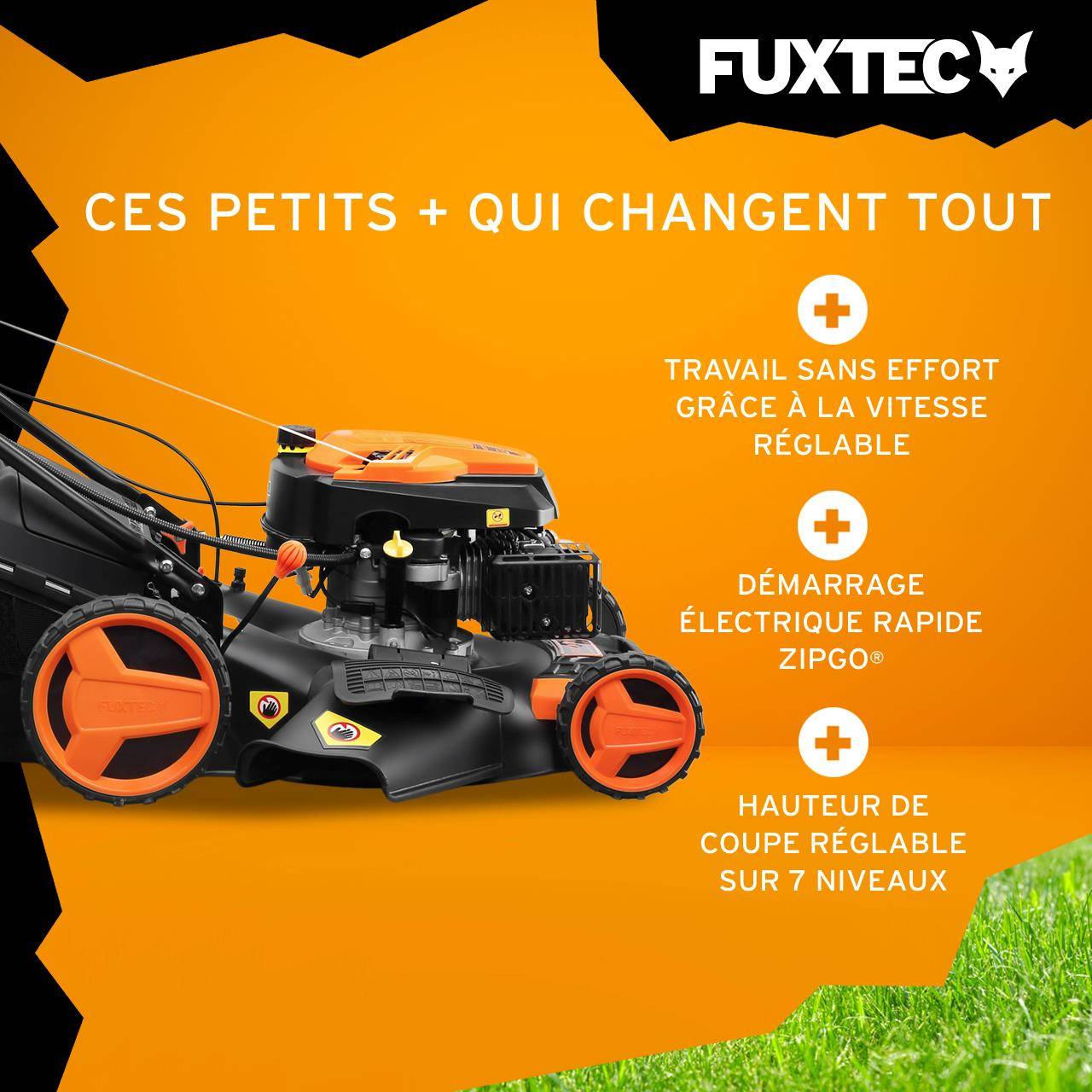 FUXTEC - Tondeuse thermique 196 cm³ autotractée FX-RM5196ESPRO 51 cm bac 60 L démarrage électrique 6 CV – Fuxtec - Image 3