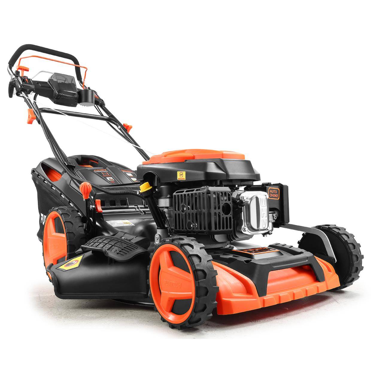 FUXTEC - Tondeuse thermique 196 cm³ autotractée FX-RM5196ESPRO 51 cm bac 60 L démarrage électrique 6 CV – Fuxtec