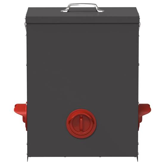 Grande Mangeoire Acier Poule Étanche 25kg Noir - ComfortXL Outdoor Living - Image 4