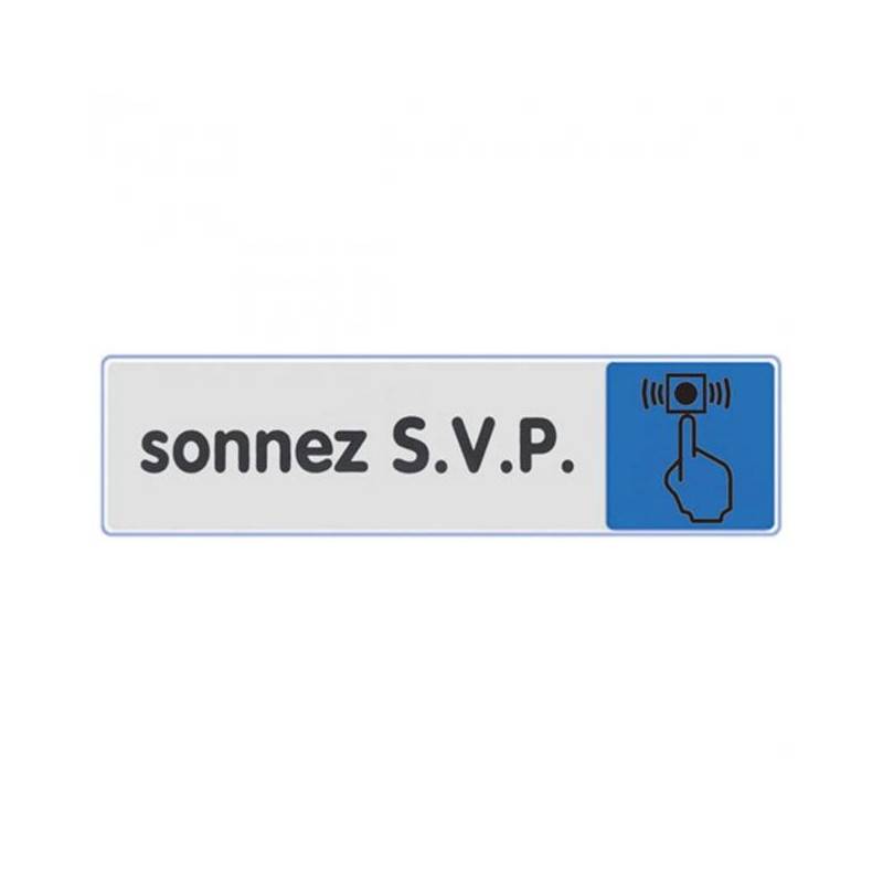 Novap - Plaquette signalétique série 'Plexiglas couleur' - 'Sonnez SVP'