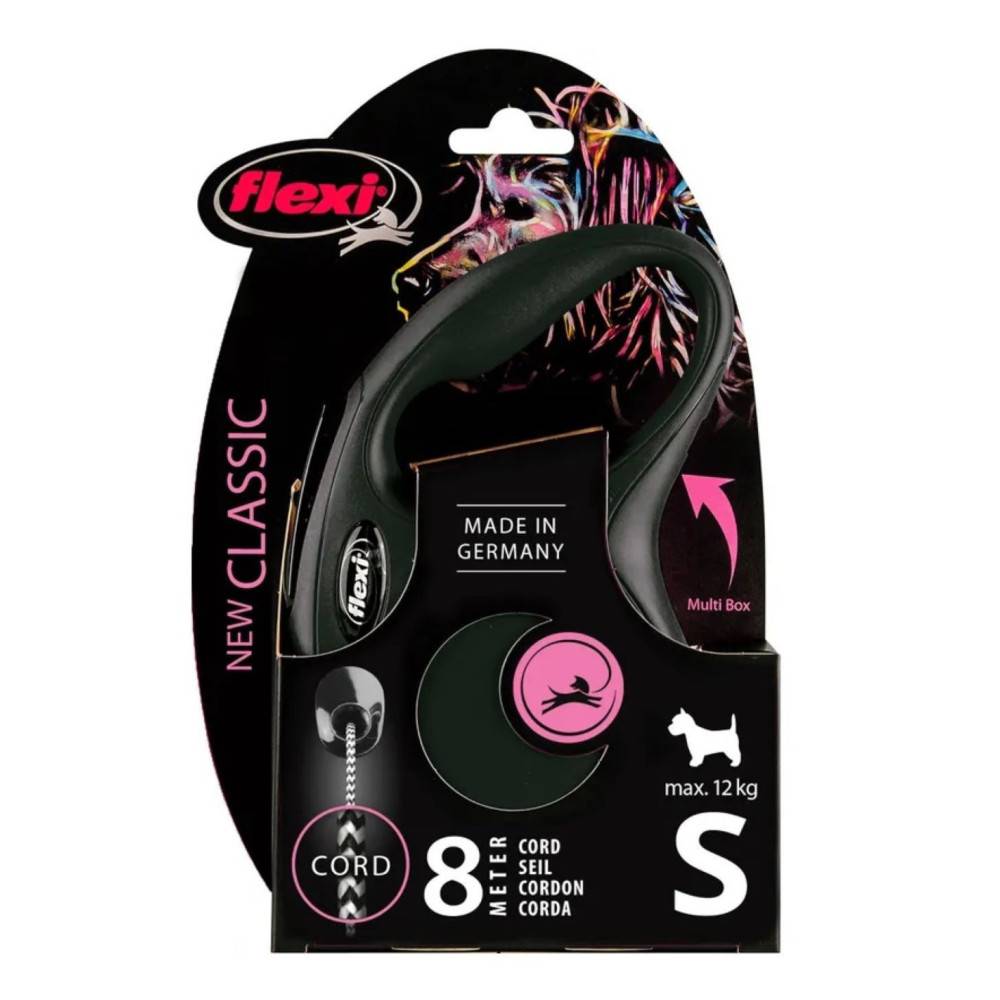 Flexi - Laisse Flexi Classic Cordon S 8 m noir chiens max 12 Kg - Imagen 3
