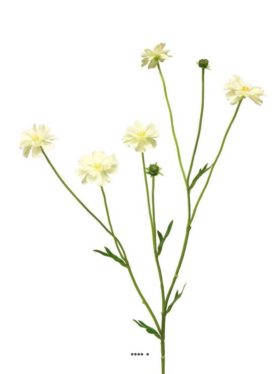 Centaurée artificielle, 3 ramures, H 64 cm Crème - BEST - couleur: Crème - Image 2