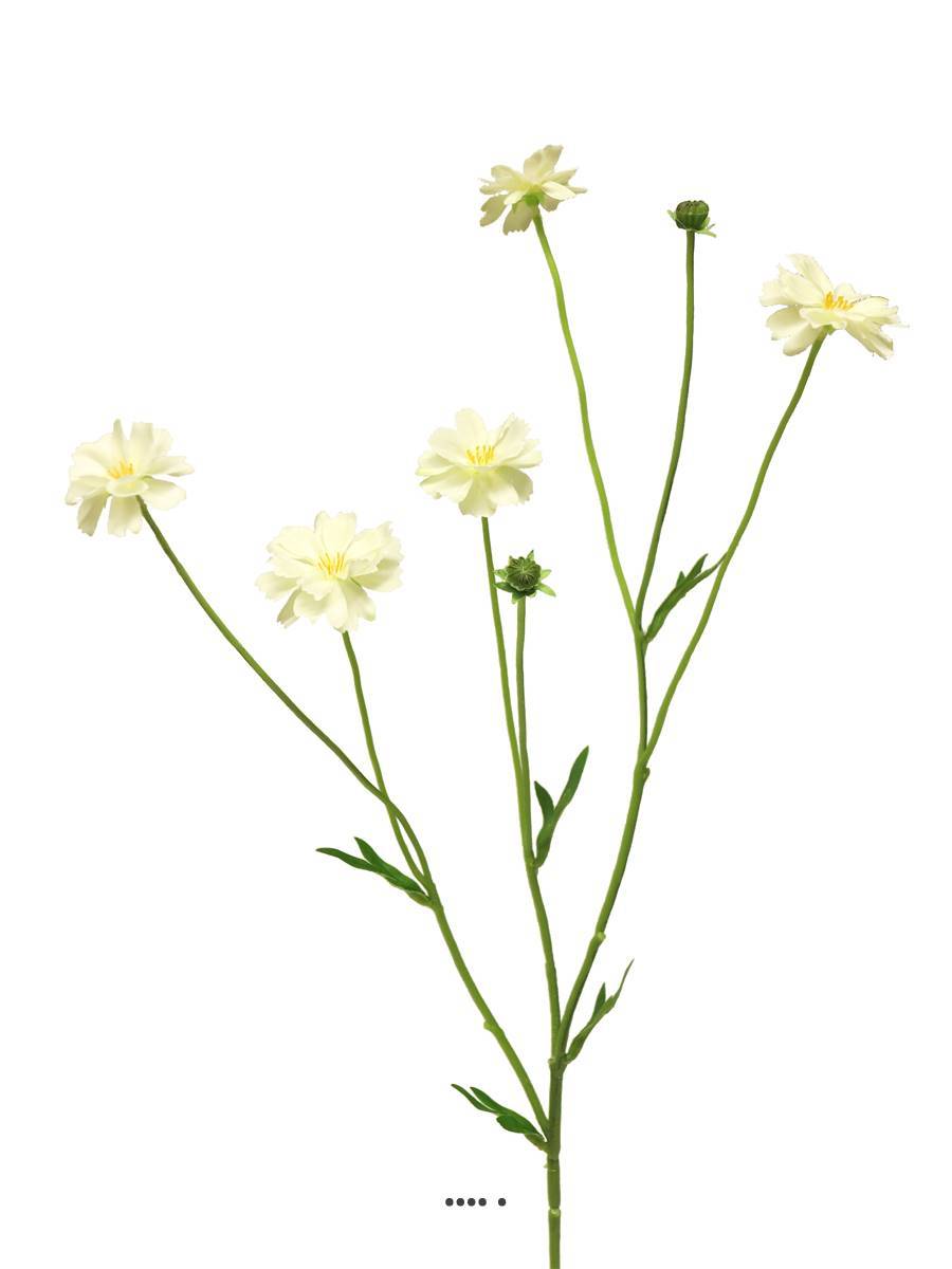 Centaurée artificielle, 3 ramures, H 64 cm Crème - BEST - couleur: Crème - Image 2