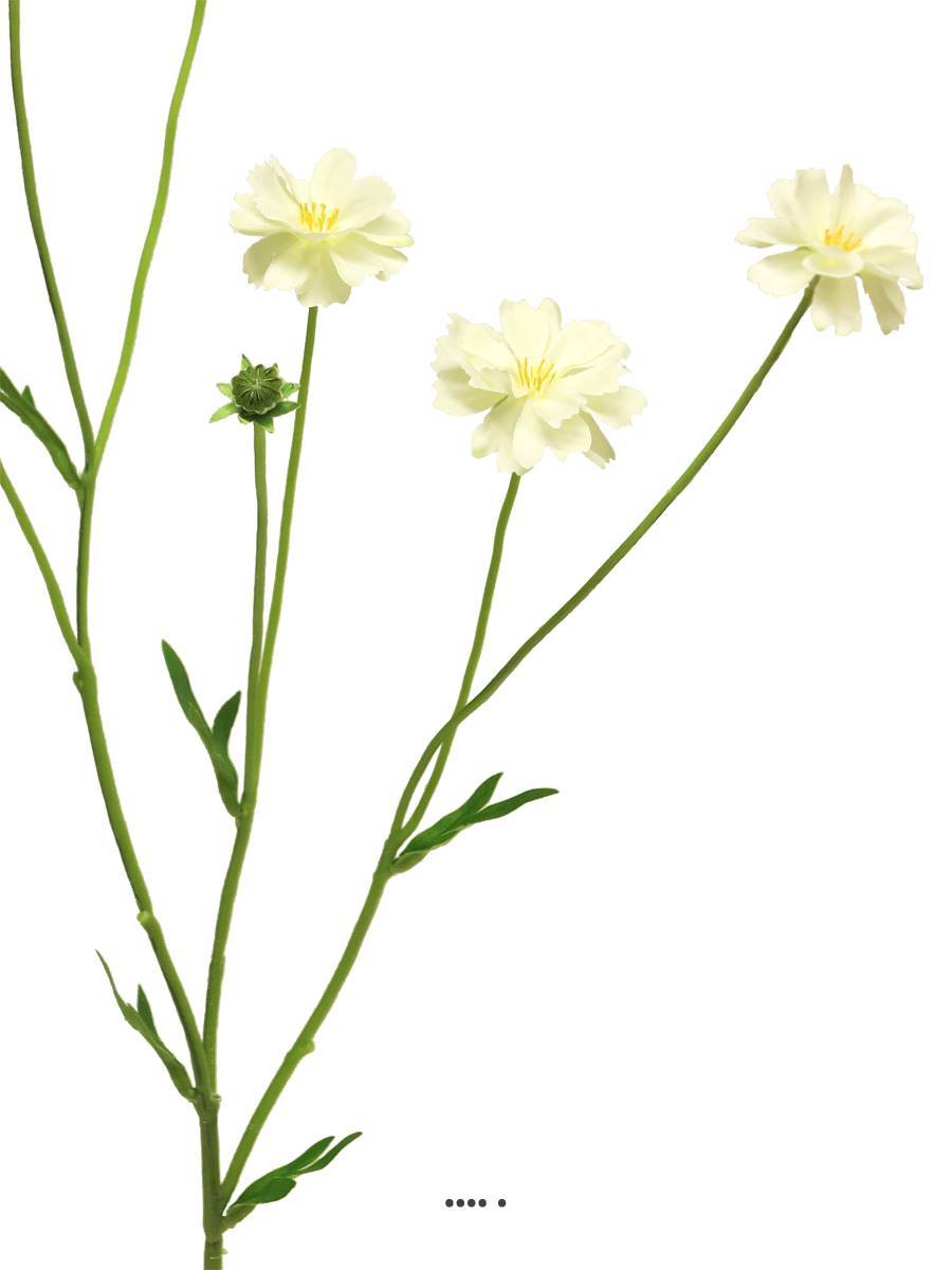 Centaurée artificielle, 3 ramures, H 64 cm Crème - BEST - couleur: Crème - Image 4