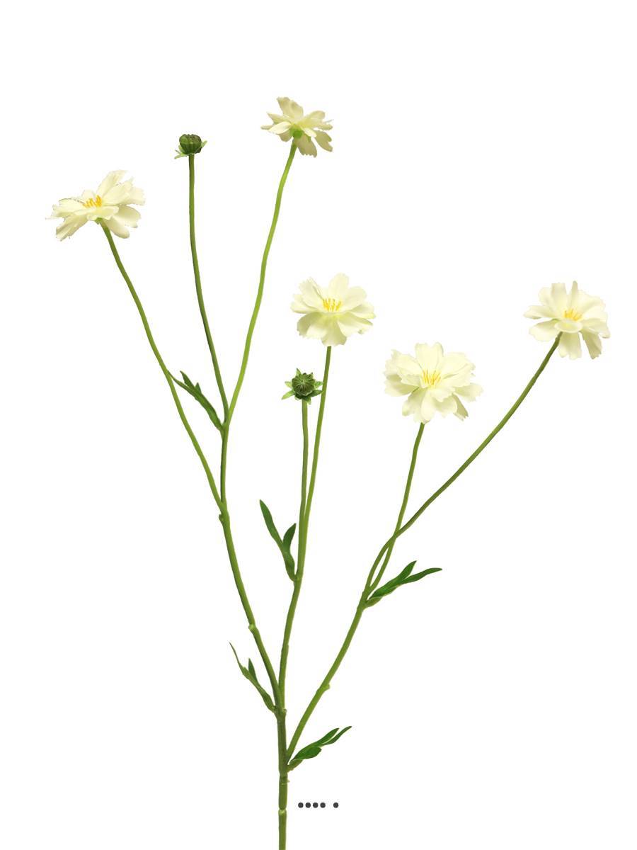 Centaurée artificielle, 3 ramures, H 64 cm Crème - BEST - couleur: Crème - Image 3