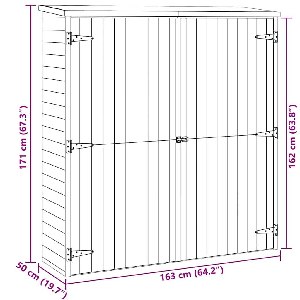 Vidaxl - Abri à outils de jardin 163x50x171 cm Bois de pin solide vidaXL 318198 - Imagen 2