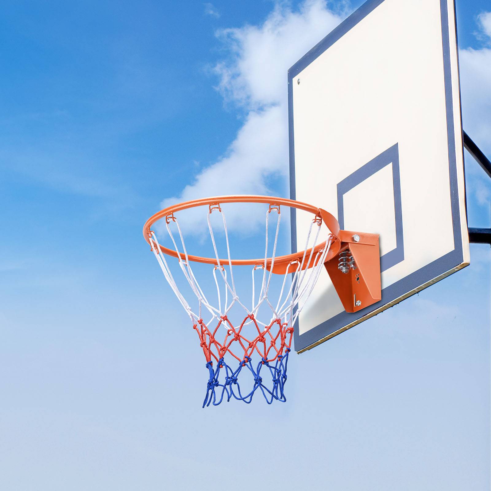 Vevor - VEVOR Panier de basket Ø480 mm en acier au carbone, filet nylon inclus, cerceau mural résistant pour entraînement intérieur et extérieur. - Image 8