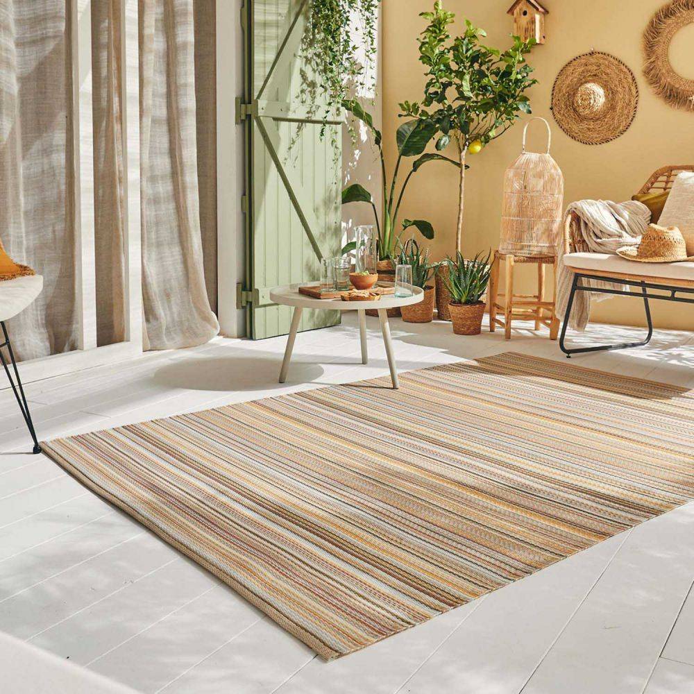Jardindeco - Tapis extérieur en polypropylène Spargi 1746 beige 180 x 280 cm - Imagen 2