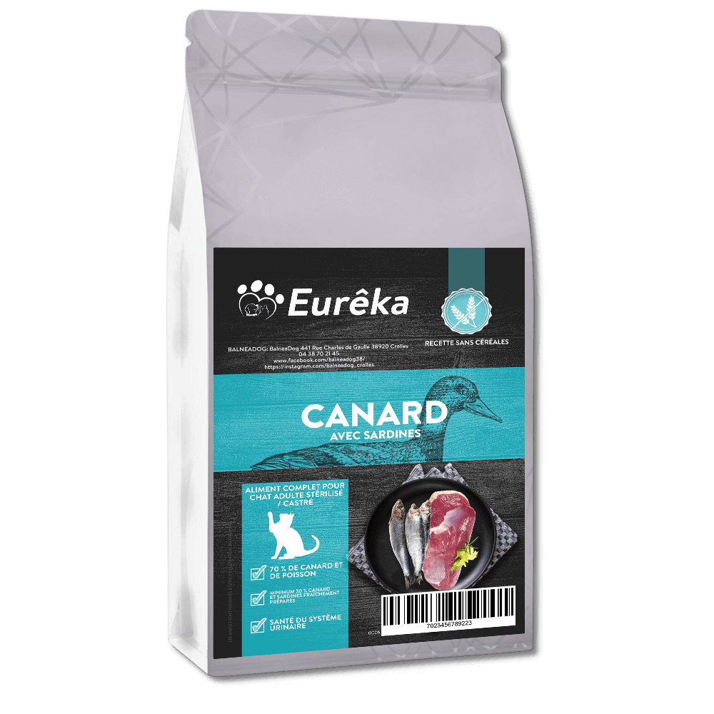 Croquettes chat adulte holistic sans céréales - Canard avec Sardines - 5 Kg - Image 1