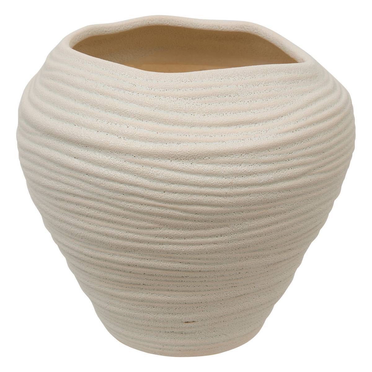 Atmosphera - Vase Prudi blanc H22cm - Atmosphera Créateur d'intérieur - Image 2