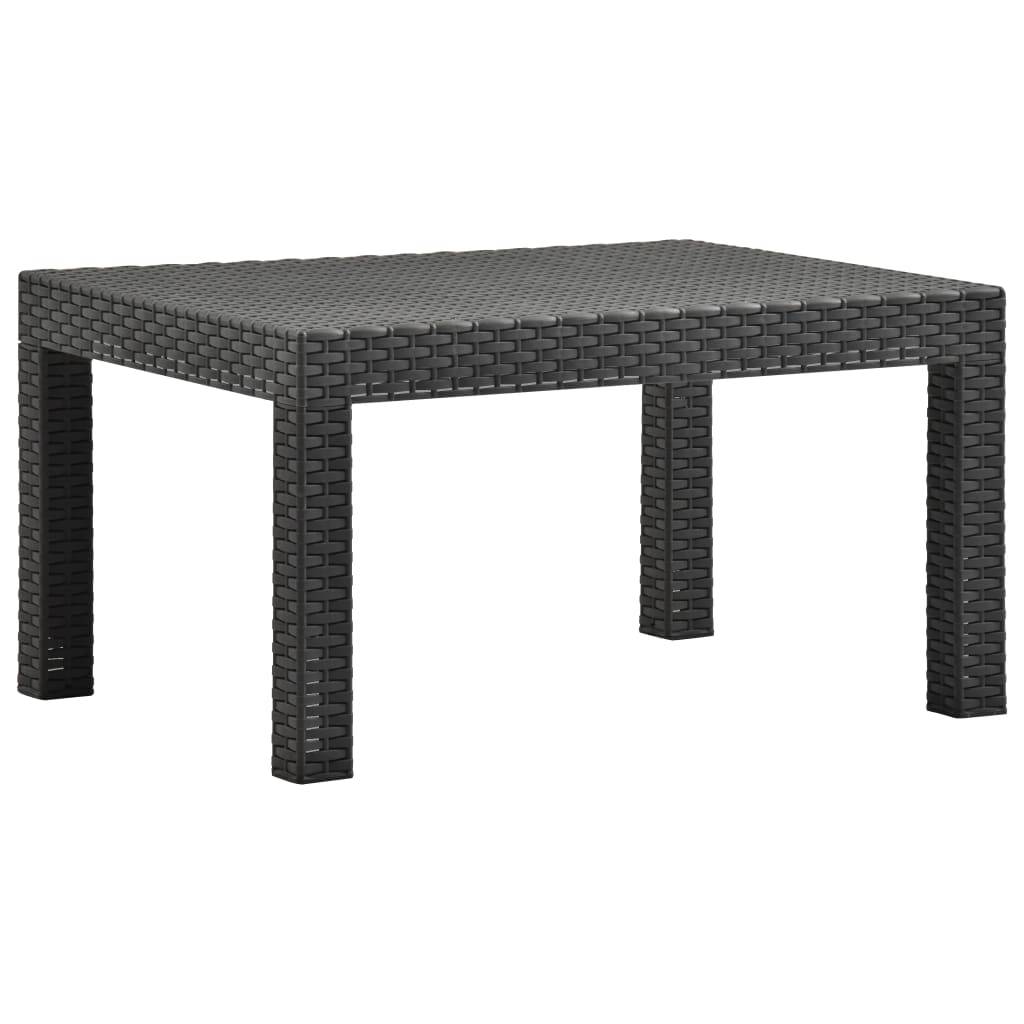 PANGIVO - Table de jardin PP rotin anthracite 58 x 58 x 41 cm - PANGIVO - Image 1
