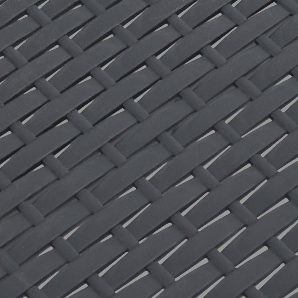 PANGIVO - Table de jardin PP rotin anthracite 58 x 58 x 41 cm - PANGIVO - Image 4