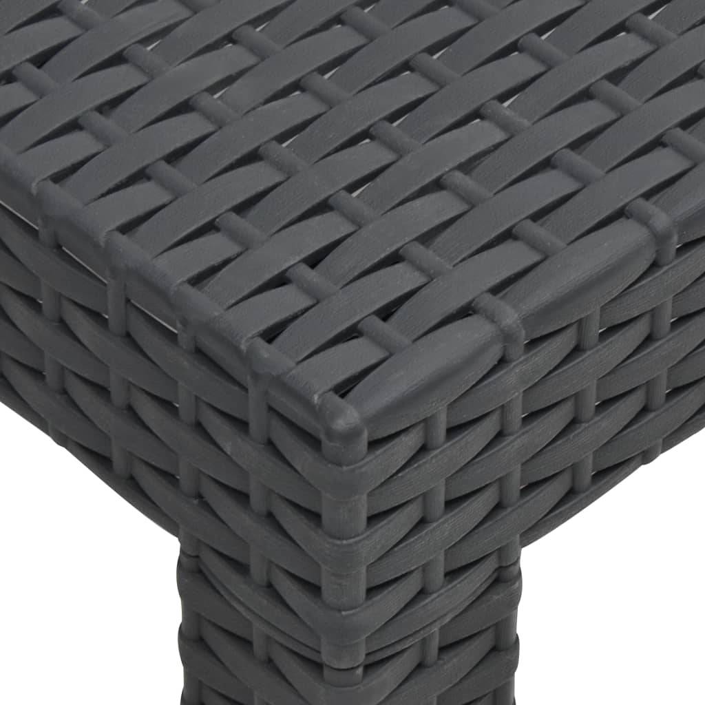 PANGIVO - Table de jardin PP rotin anthracite 58 x 58 x 41 cm - PANGIVO - Image 5