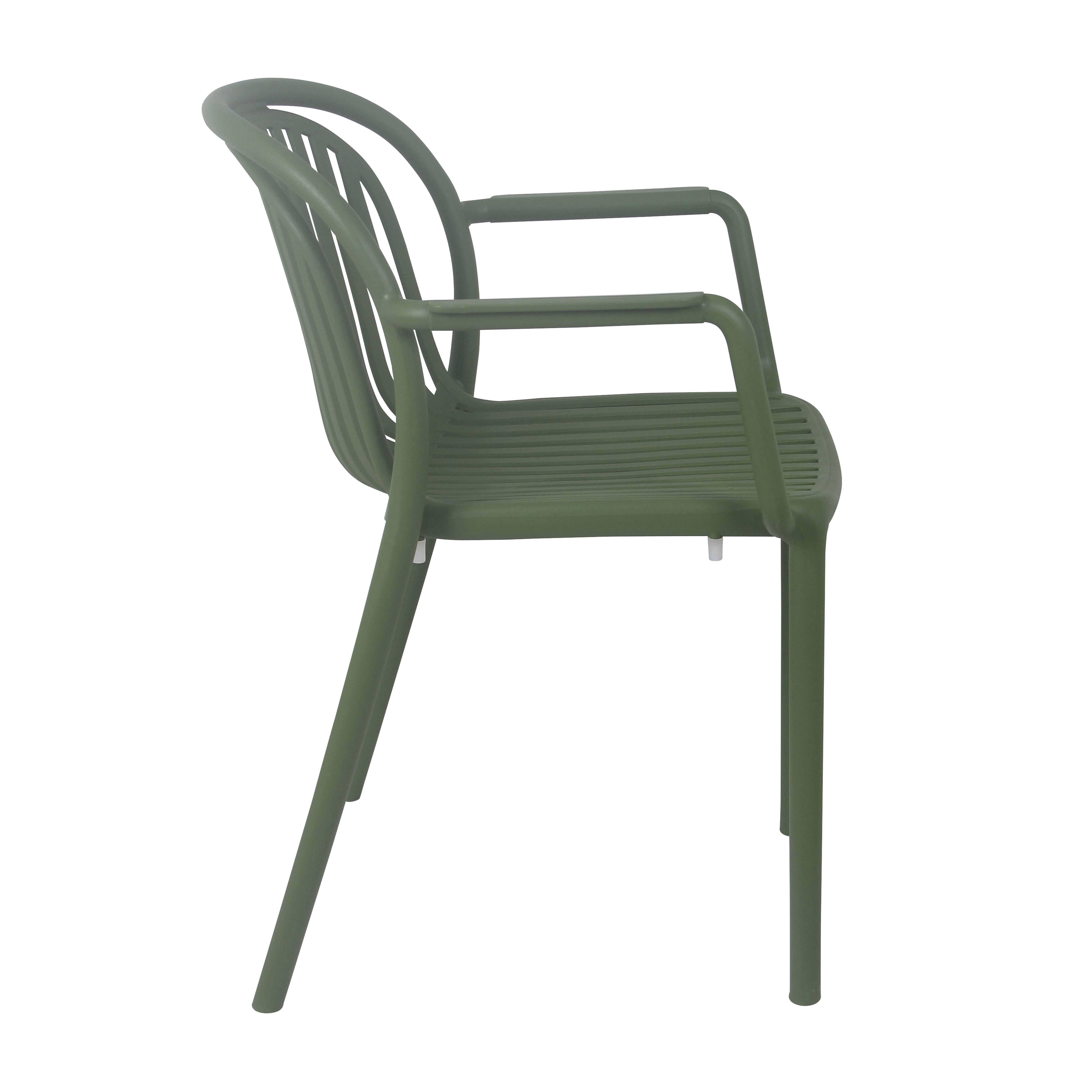 Oviala - Fauteuil de terrasse vert olive Copenhague - Oviala - Imagen 2