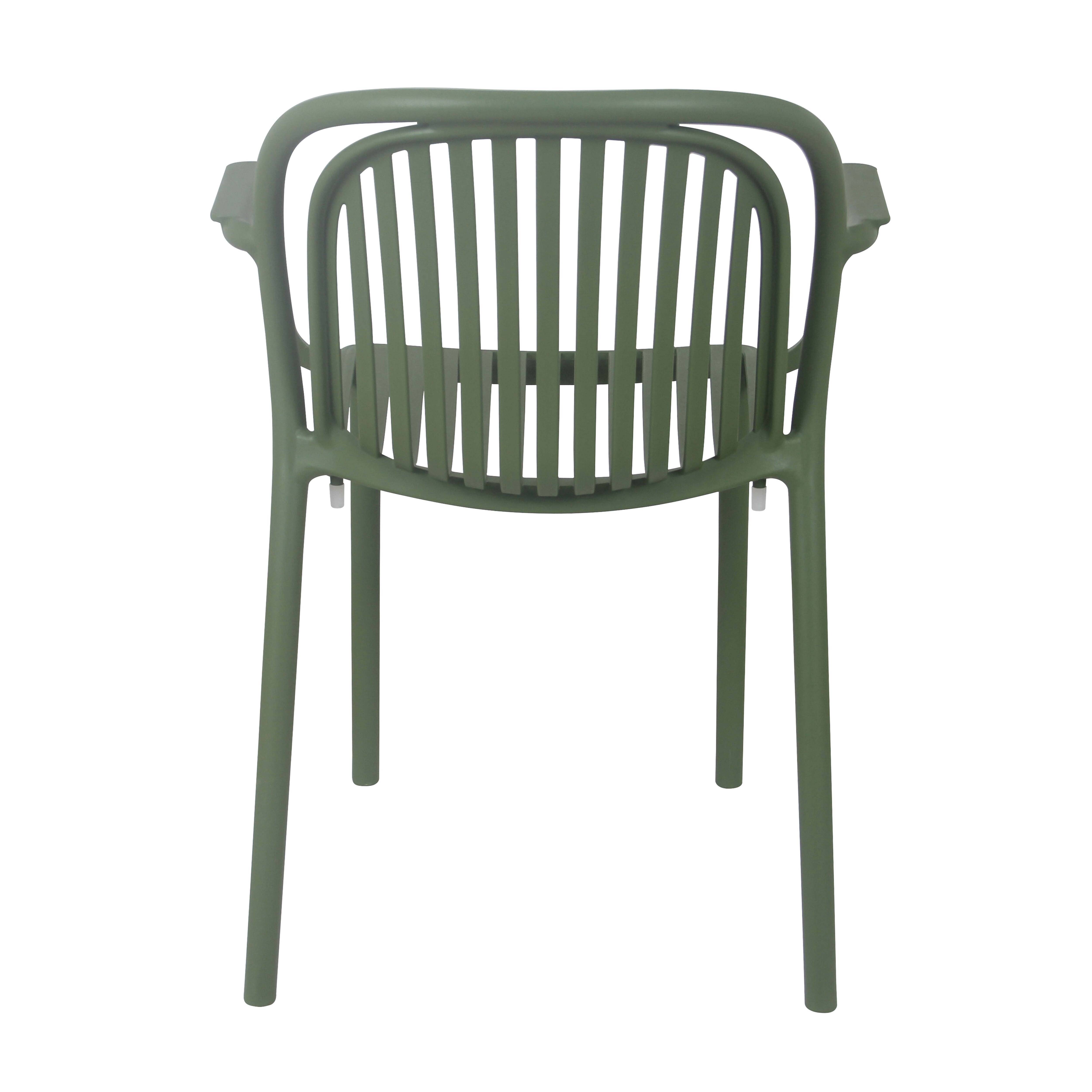 Oviala - Fauteuil de terrasse vert olive Copenhague - Oviala - Imagen 4