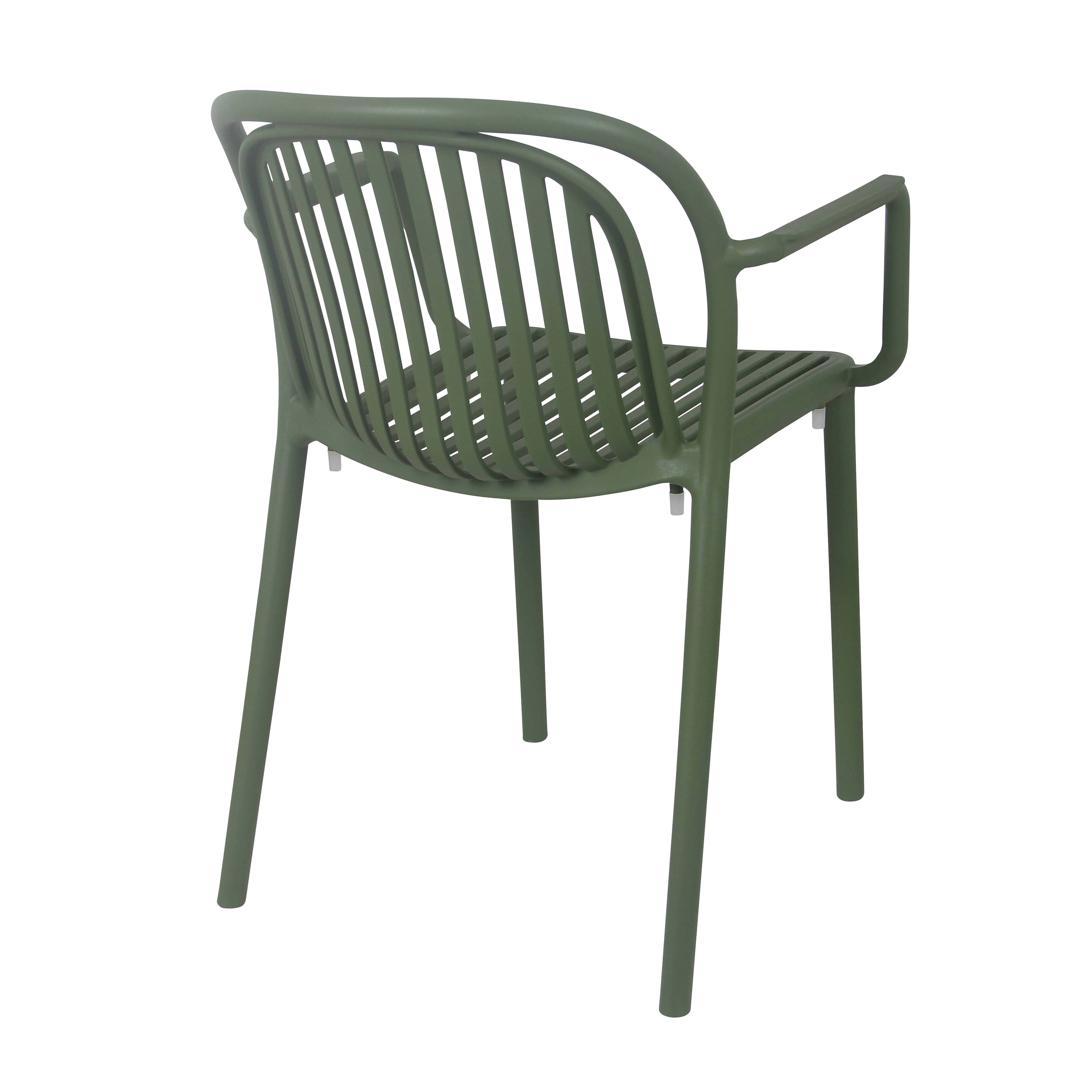 Oviala - Fauteuil de terrasse vert olive Copenhague - Oviala - Imagen 5