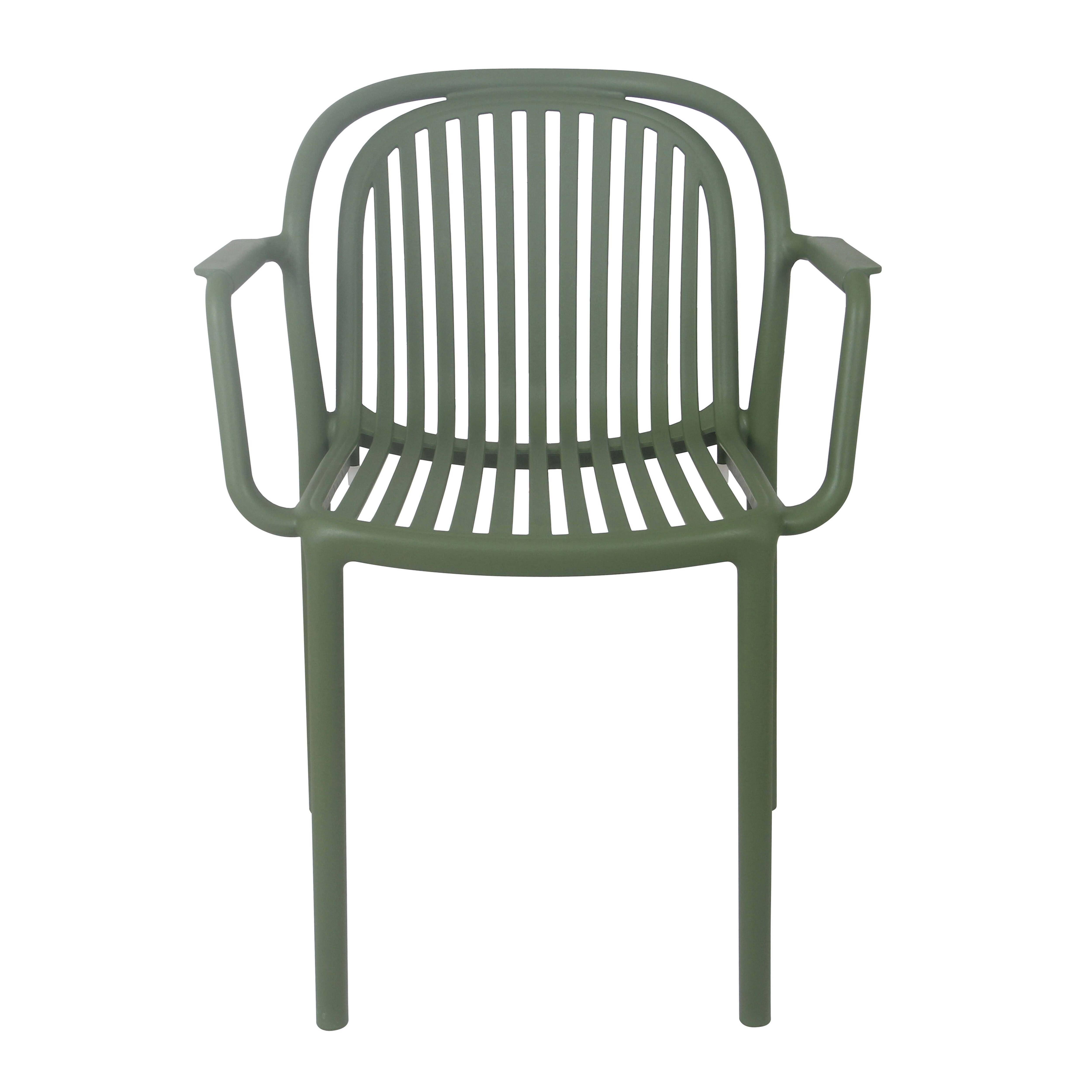 Oviala - Fauteuil de terrasse vert olive Copenhague - Oviala - Imagen 3