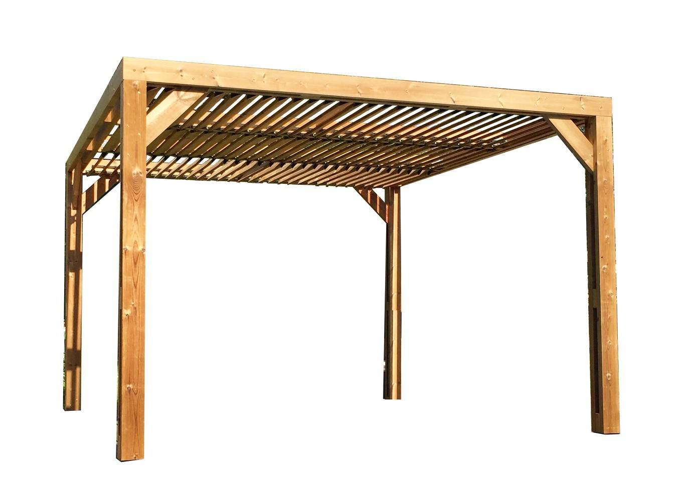 Habrita - Pergola THERMAUVENT en bois avec vantelles mobiles sur toit Habrita - Imagen 1