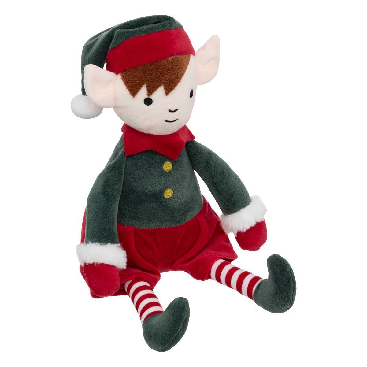 Fééric Lights & Christmas - Peluche lutin 35cm - Atmosphera Créateur d'intérieur