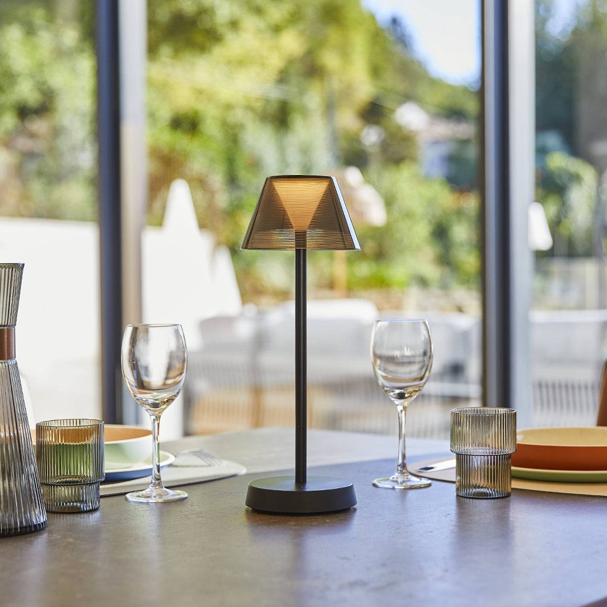 Lumisky - Lampe de table sans fil BEVERLY Noir H34cm - Imagen 3