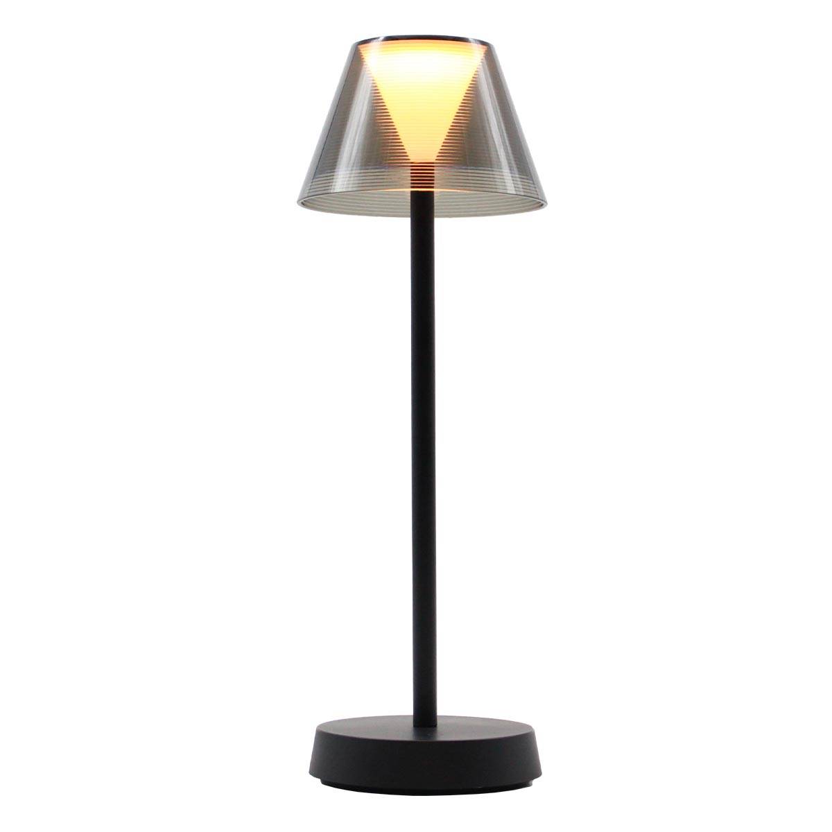 Lumisky - Lampe de table sans fil BEVERLY Noir H34cm - Imagen 1