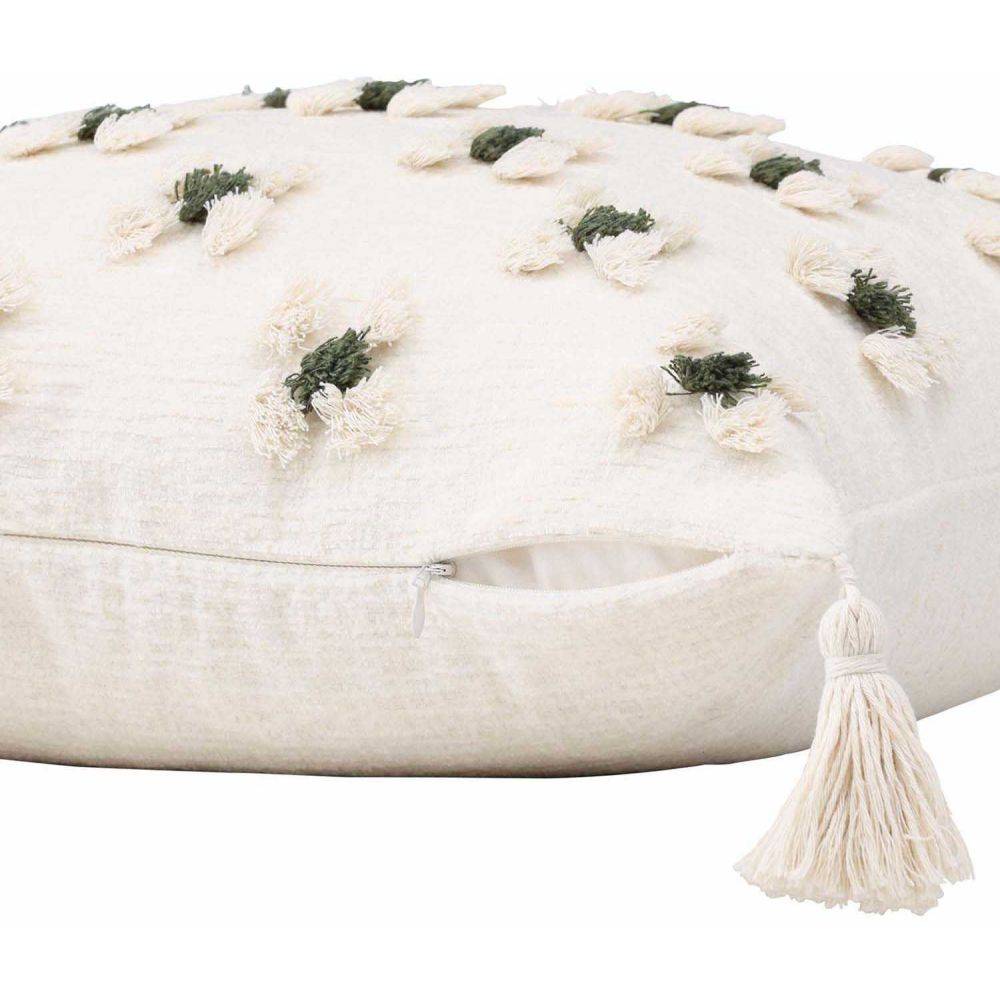 Venture Home - Housse de coussin avec pompoms Millie 45x45 cm - Imagen 4