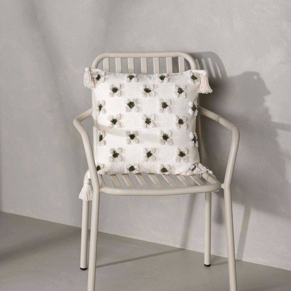 Venture Home - Housse de coussin avec pompoms Millie 45x45 cm - Imagen 2