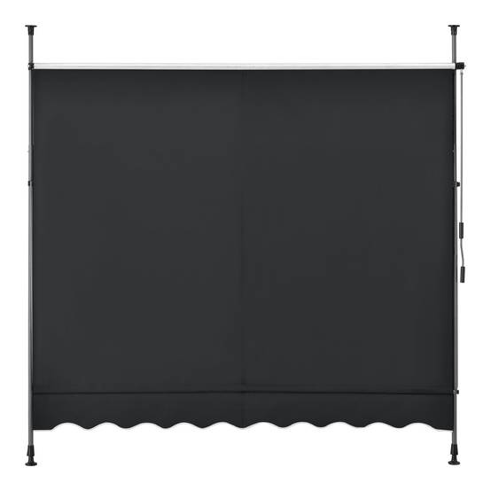 Helloshop26 - Store banne téléscopique acier polyester 300 x 120 x 200-300 cm noir - Imagen 4