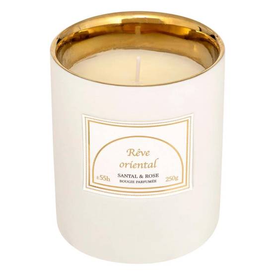 Bougie Parfumée en Céramique "Lucia" 250g Santal & Rose - Image 1