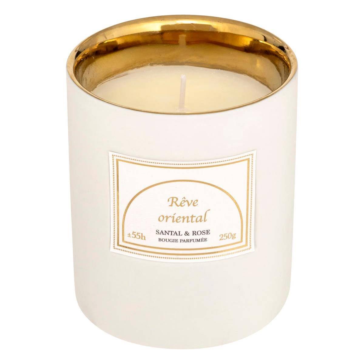 Bougie Parfumée en Céramique "Lucia" 250g Santal & Rose - Imagen 1