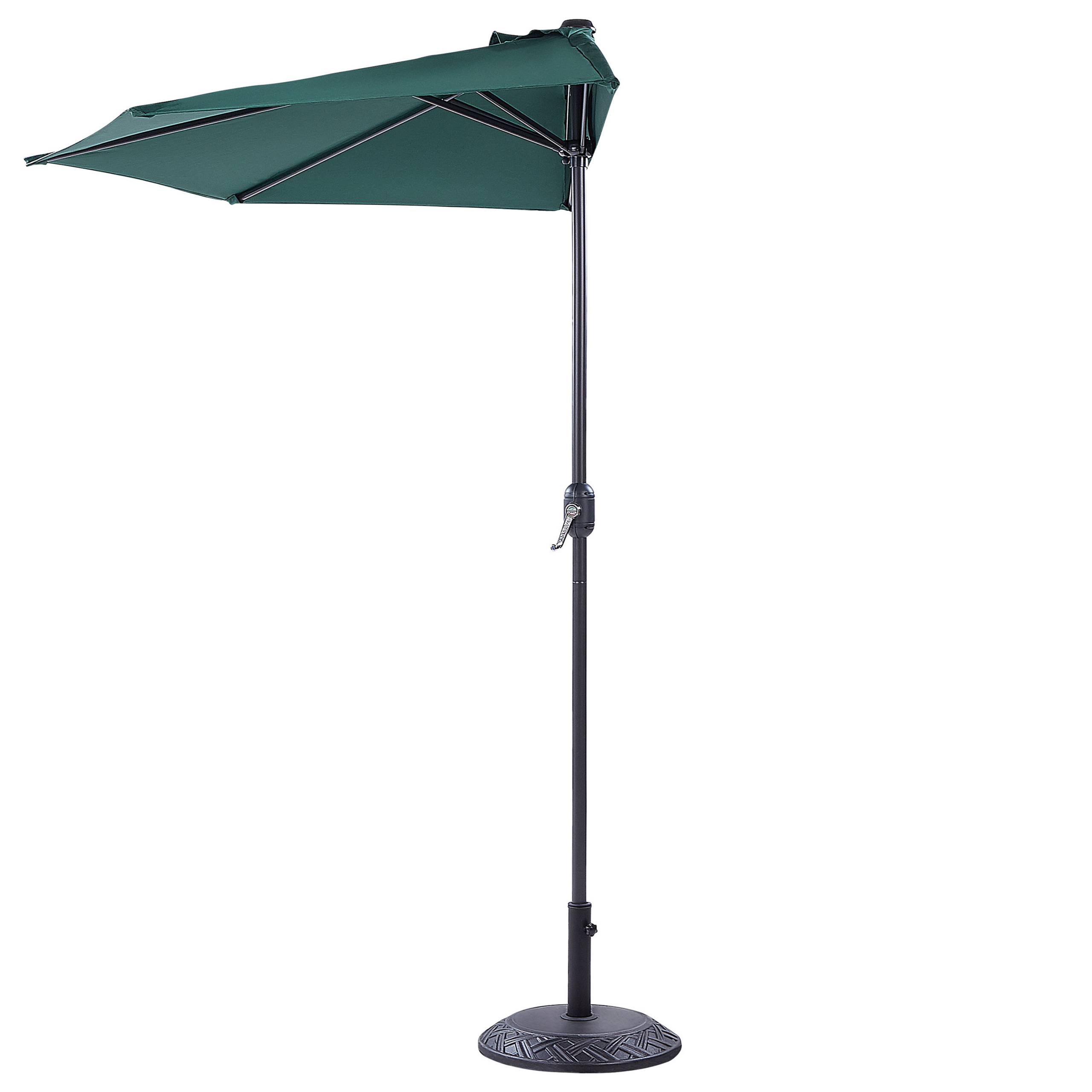 Beliani - Parasol demi-rond Tissu Vert GALATI - 270x100x235- Beliani - Image 4