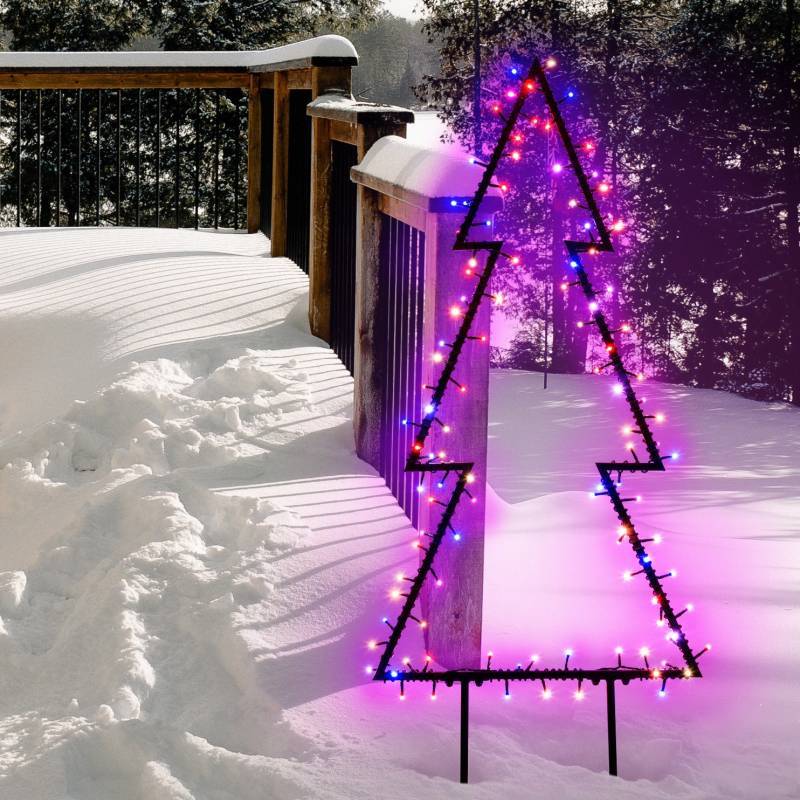 Lotti - Sapin lumineux à planter H105cm 110 Led RGB 48 effets Wonder télécommande Lotti - Imagen 1