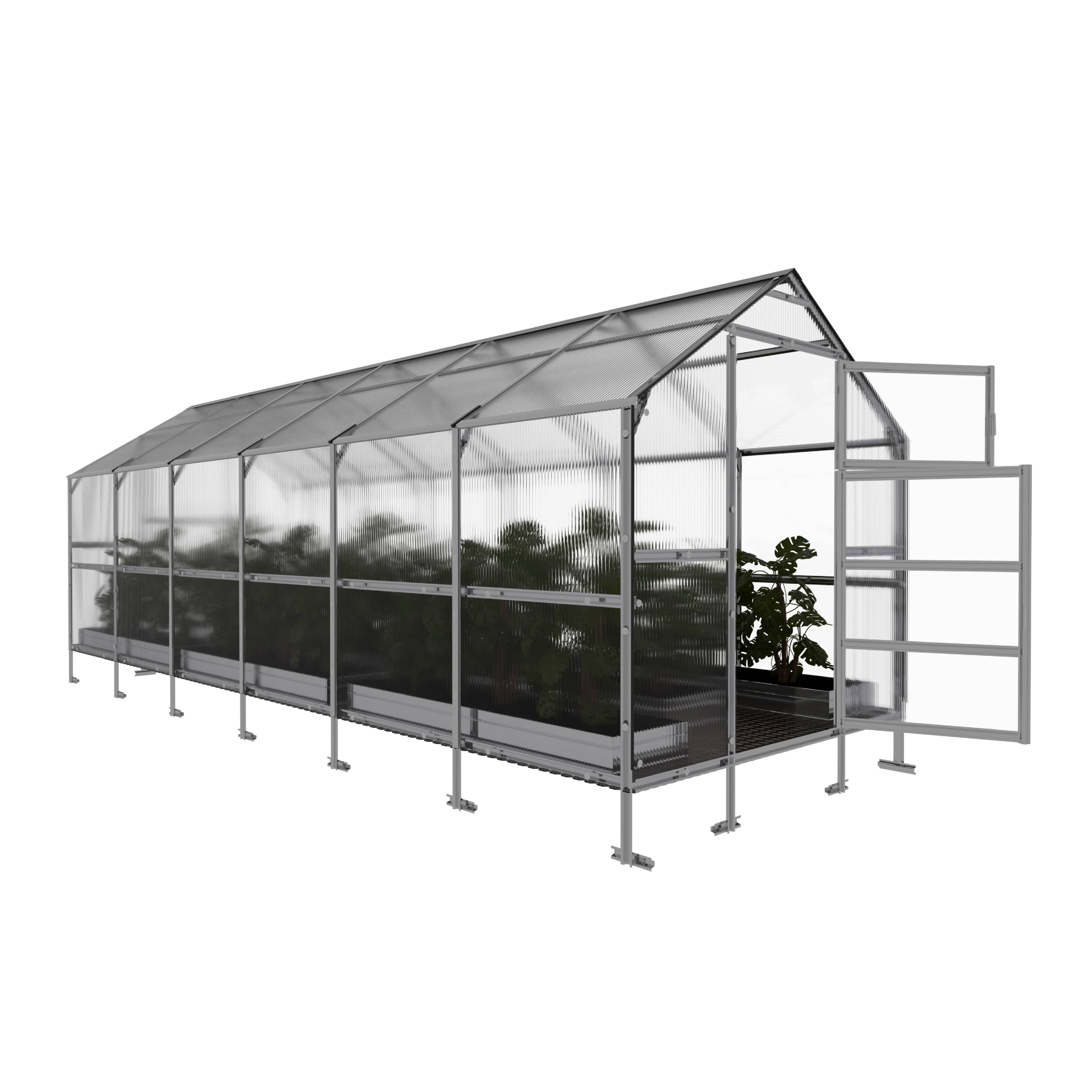 KLASIKA GREENHOUSES - Serre KLASIKA BERNARD 2,35 x 6 m (14,1 m²), 6 mm avec revêtement en polycarbonate - Image 6