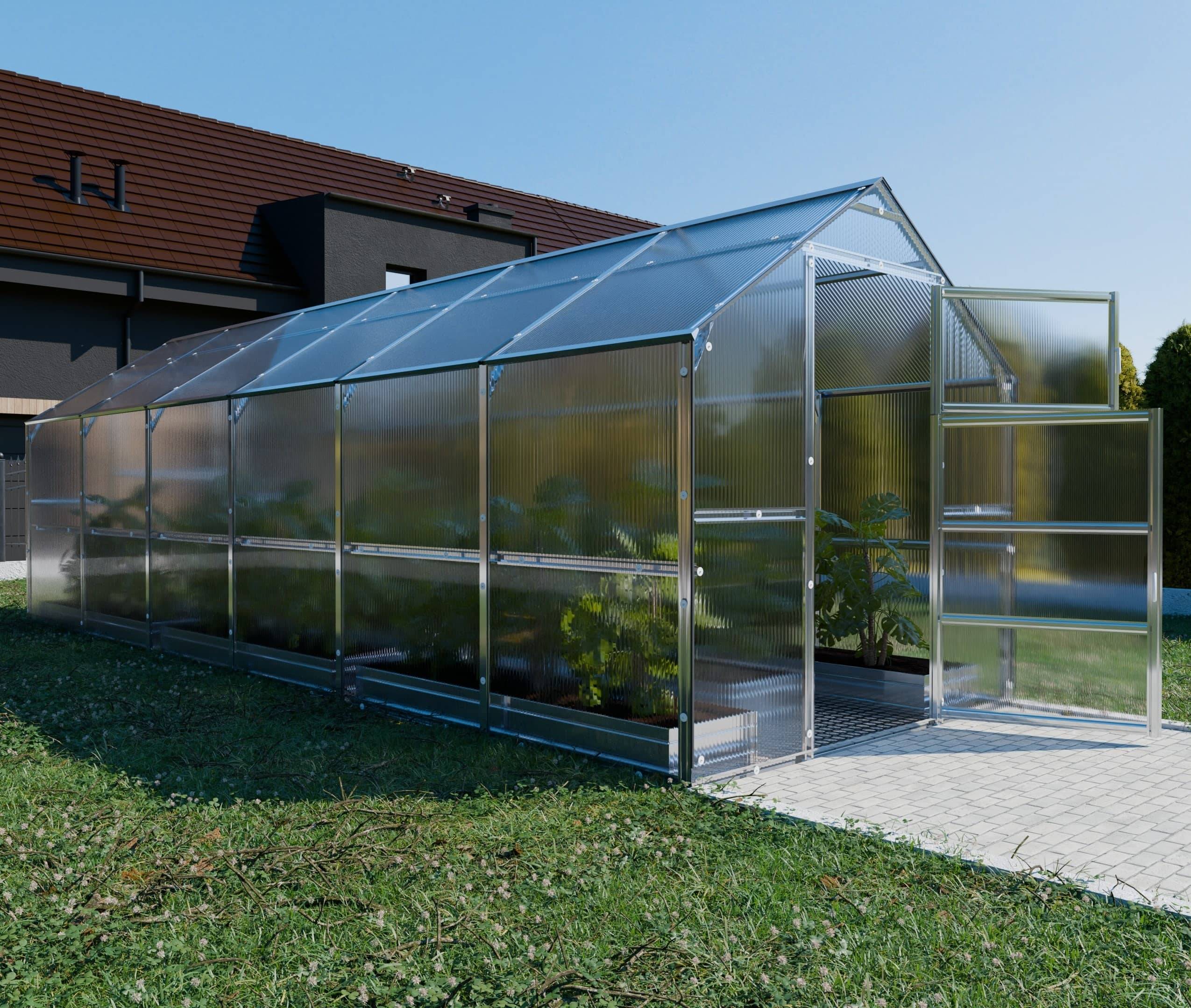 KLASIKA GREENHOUSES - Serre KLASIKA BERNARD 2,35 x 6 m (14,1 m²), 6 mm avec revêtement en polycarbonate - Image 3