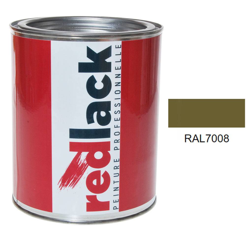 Peinture Gris kaki RAL 7008 Brillant multisupport 1L Redlack - Imagen 1