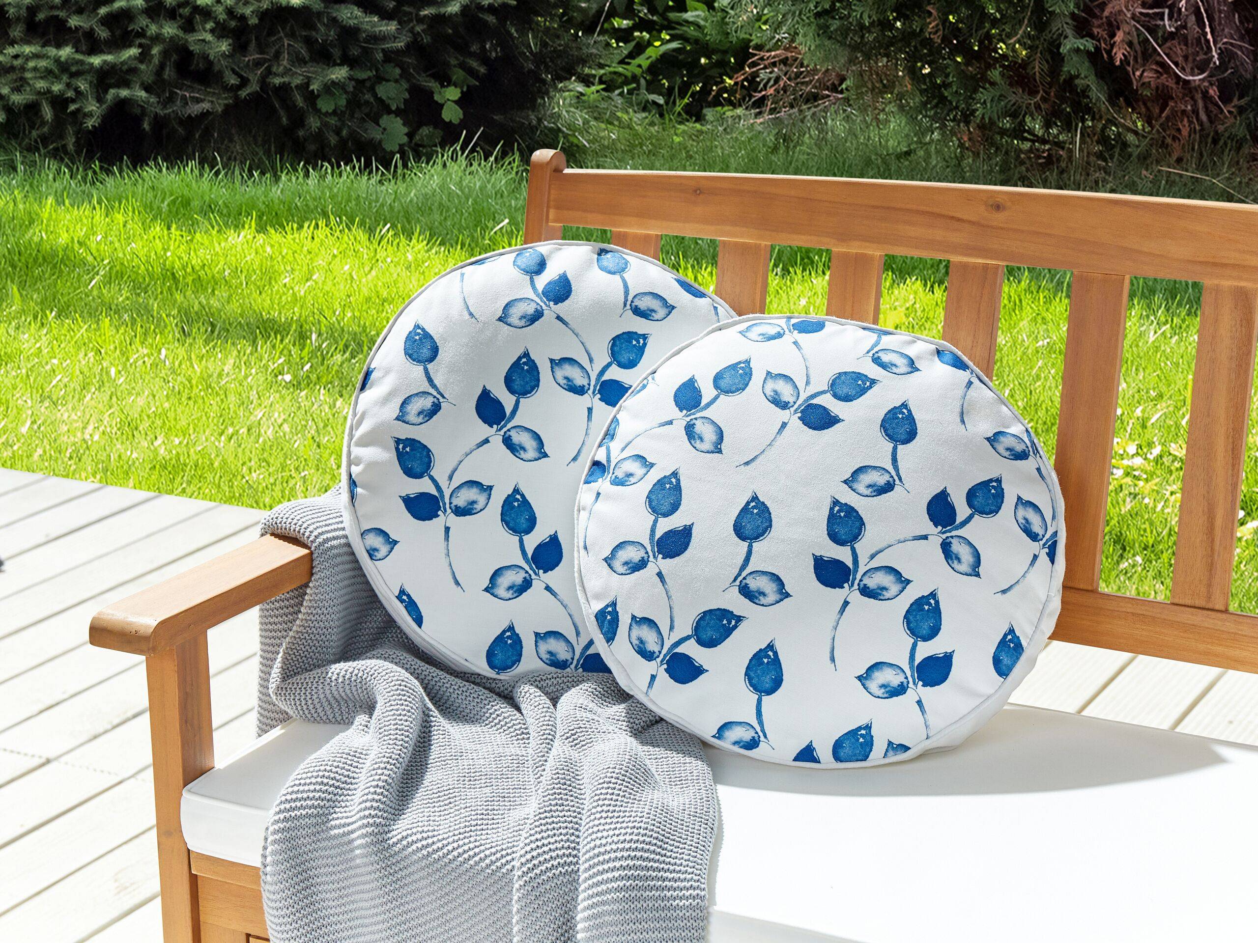 Beliani - Coussin d'extérieur Polyester Blanc TORBORA - Beliani - Imagen 1