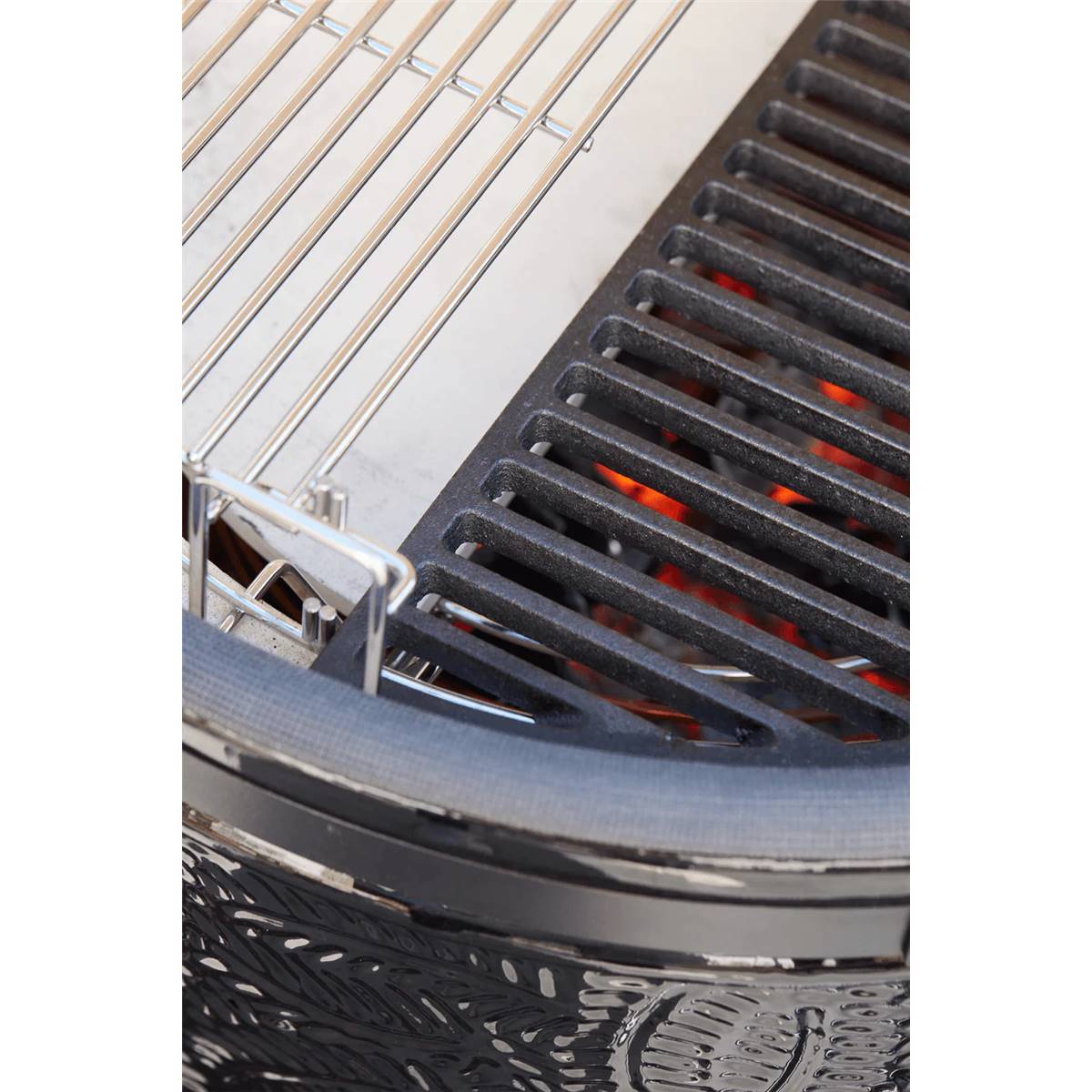 Barbecook - Lot de 2 Grilles demi-lune en fonte pour Kamado Kamal Ø 53CM / Large - Imagen 2