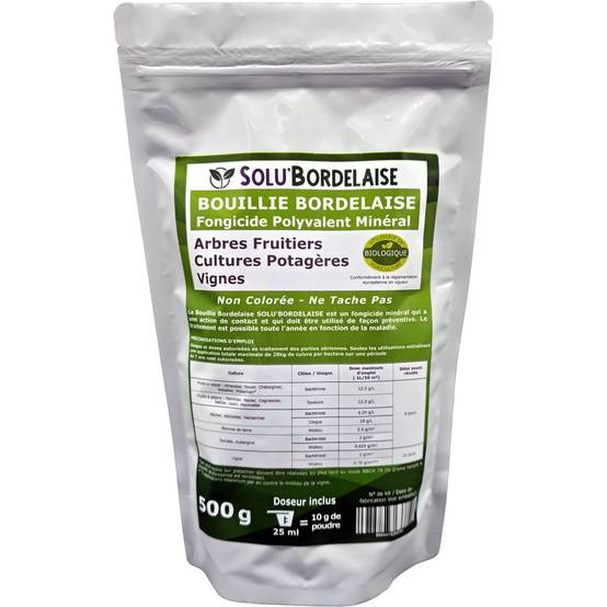 Solu'Bordelaise - Cloque du Pêcher - 500 g de Bouillie Bordelaise Non Colorée - Polyvalent - Sulfate de Cuivre 200 g/kg - Doseur Inclus - Image 5