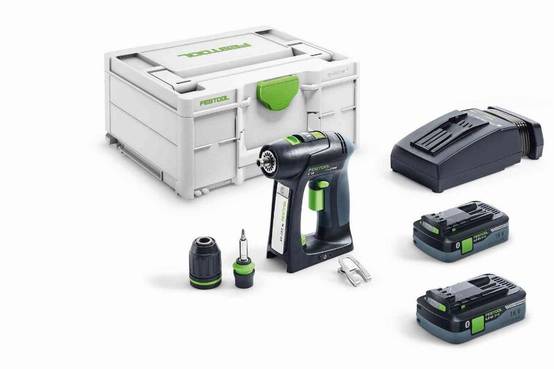 Perceuse-visseuse sans fil C 18 HPC 4,0 I-Plus - FESTOOL - avec 2 batteries 18V 4.0Ah - chargeur - Systainer - 576435 - Image 1