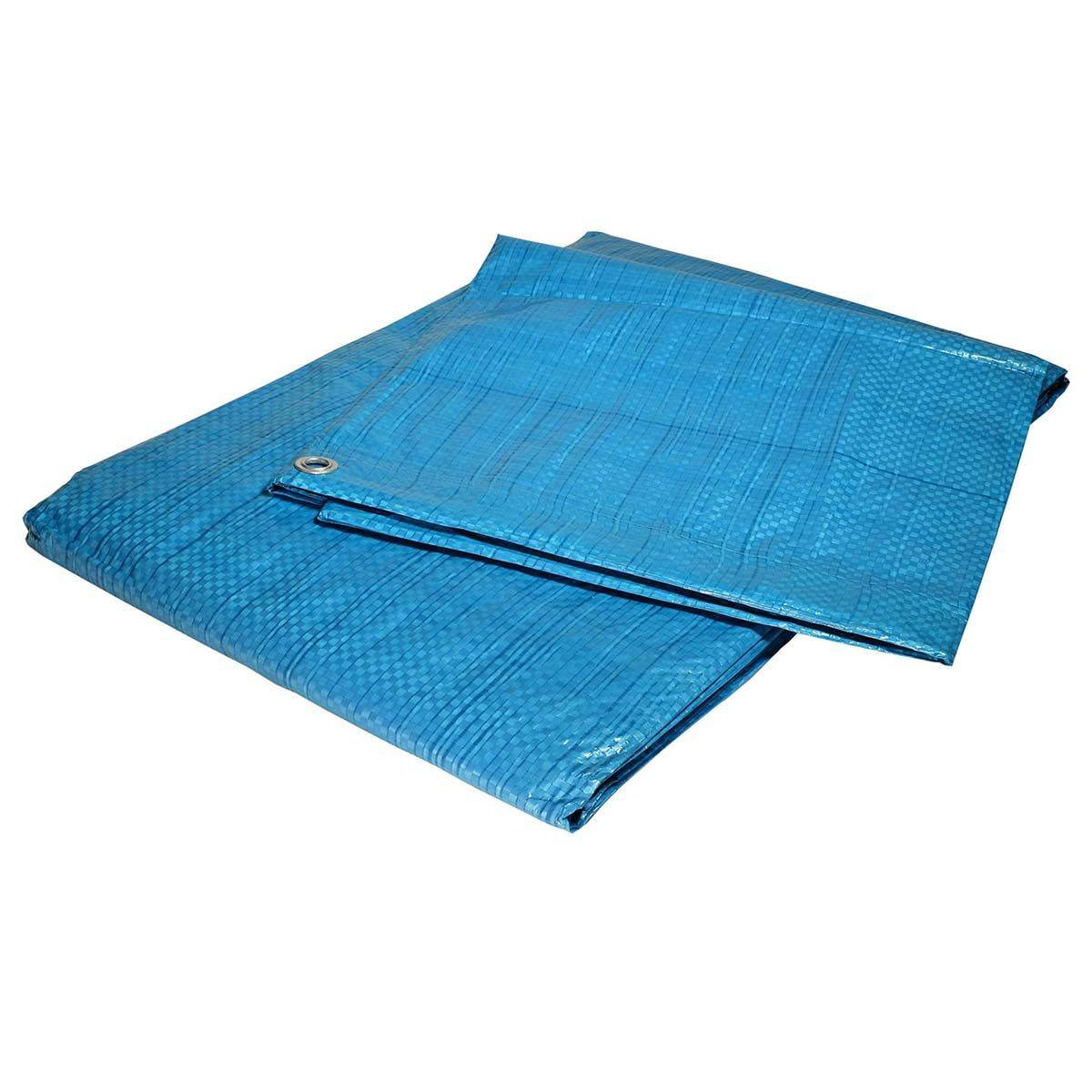 Bâche de Chantier 8x12 m EC80CH Bleue - Economique - Bâche de protection pour Travaux d'intérieur - Anti-poussière TECPLAST - Imagen 1