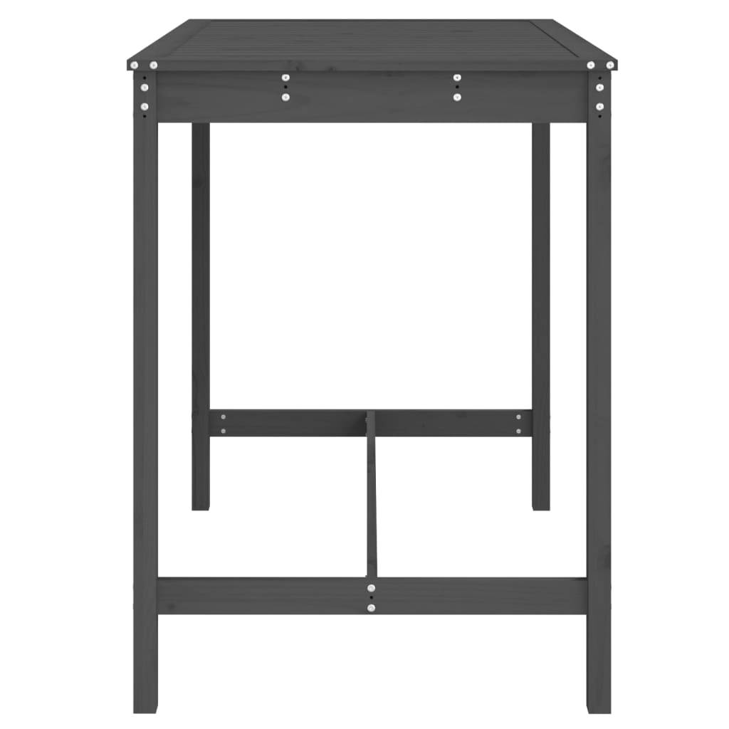 ComfortXL - Table de Bar de Jardin Grise 121x82,5cm en Bois de Pin, Style Contemporain et Épuré – ComfortXL Outdoor Living - Image 5