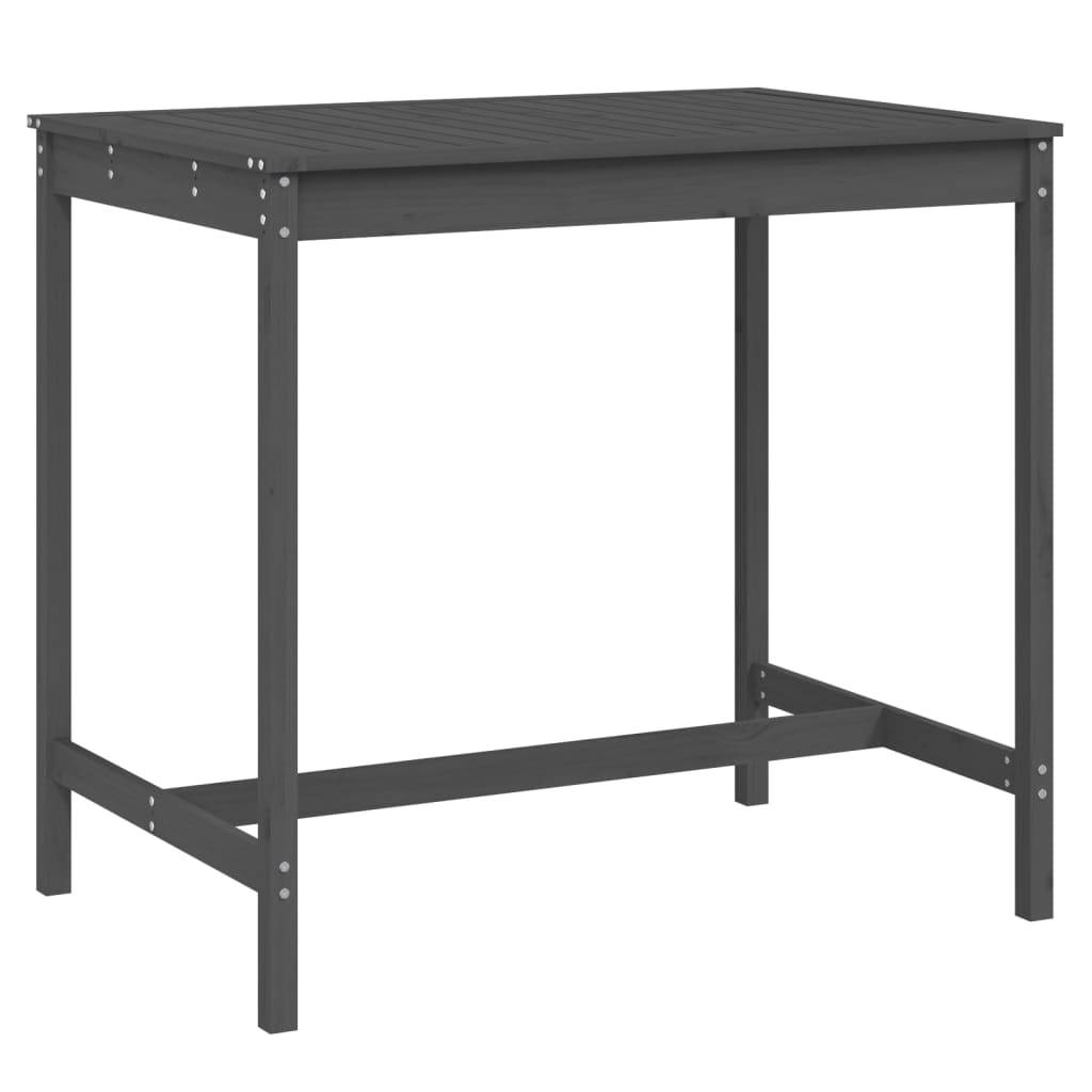 ComfortXL - Table de Bar de Jardin Grise 121x82,5cm en Bois de Pin, Style Contemporain et Épuré – ComfortXL Outdoor Living - Image 2
