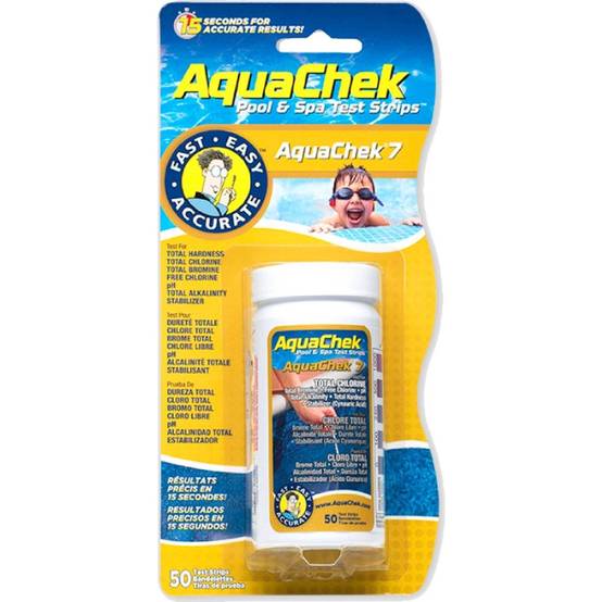 Boîte de 50 bandelettes d'analyse AquaChek 7-en-1 piscine et spa - Image 2