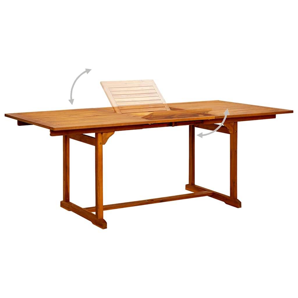 Vidaxl - Ensemble à manger de jardin 7 pcs Bois d'acacia massif 150-200 cm vidaXL 3079638 - Imagen 4