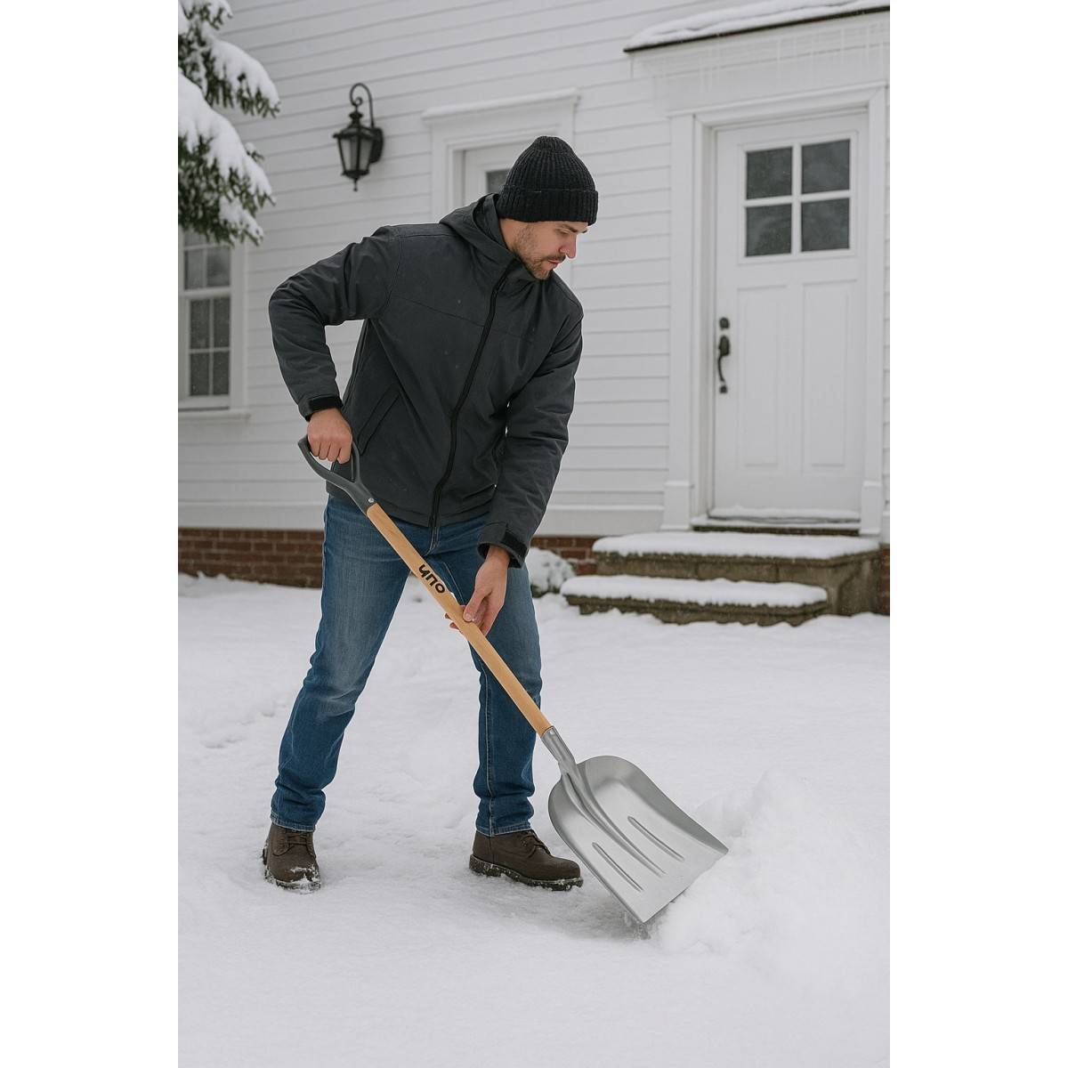 Pelle à neige Aluminium 101 cm Poignée en Y Légère Robuste VITO - Imagen 2