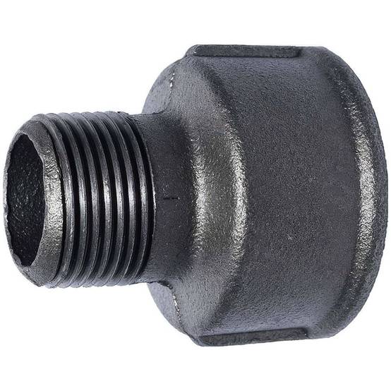 Réduction Femelle-Mâle en Fonte Malléable à Cœur Noir - Ø A: 1''1/2 | Ø B: 1'' - Image 1